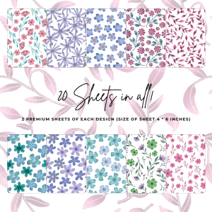 Signature Material Paper – Blue & Pink Floral
