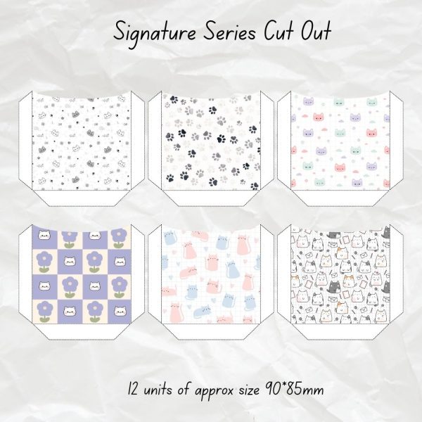 Signature Cutout – Cute Cat Pattern