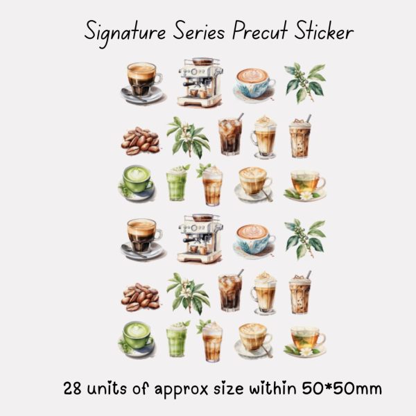 Signature Precut Stickers - Coffee & Matcha Bar