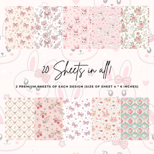 Signature Material Paper – Coquette Bunny & Pink Bows