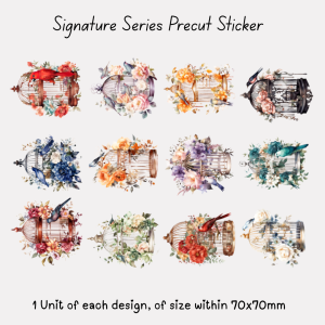 Signature Precut Stickers – Floral Birdcage