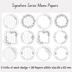 Signature Memo Papers – Floral Frame Memo Papers