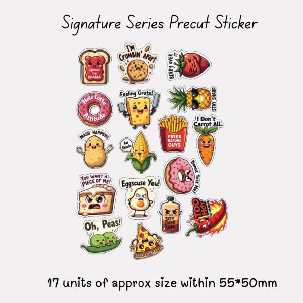 Signature Precut Stickers – Food Pun