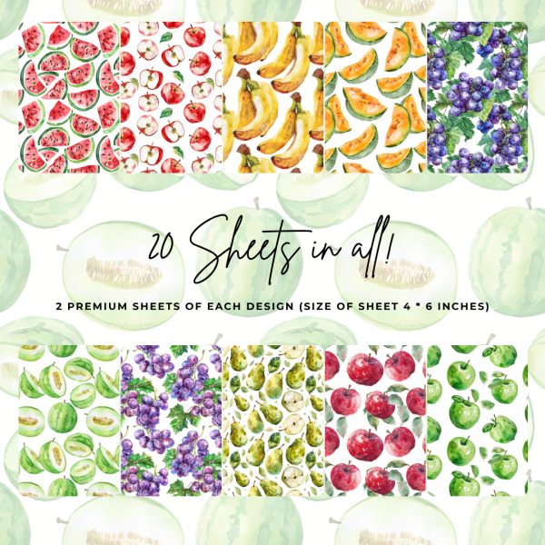 Signature Material Paper – Fruit Pattern