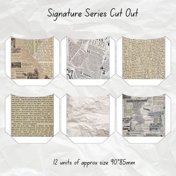 Signature Cutout – Vintage Newspaper