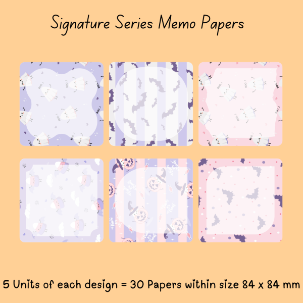 Signature Memo Papers – Kawaii Halloween
