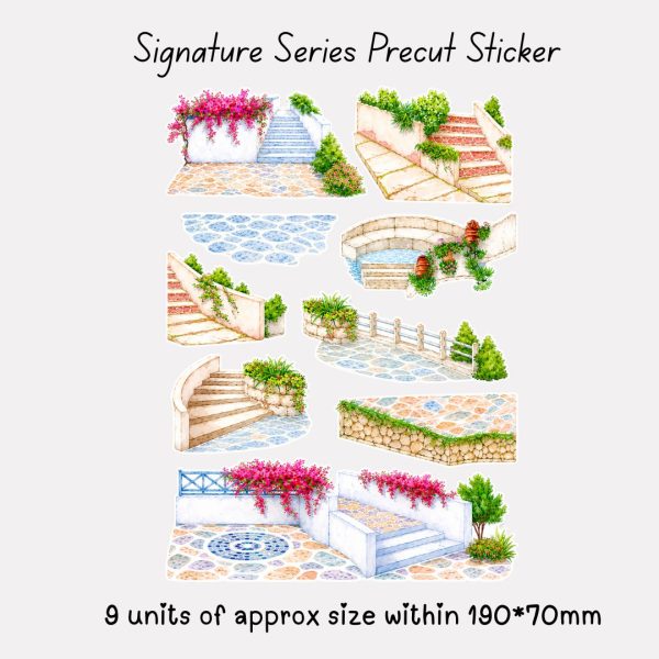 Signature Precut Stickers - Mediterranean Garden Steps
