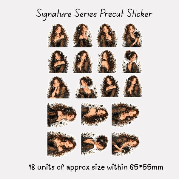 Signature Precut Stickers - Midnight Blossom Girls