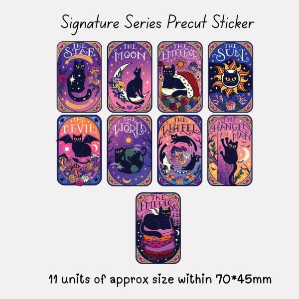 Signature Precut Stickers – Mystic Cat Tarot