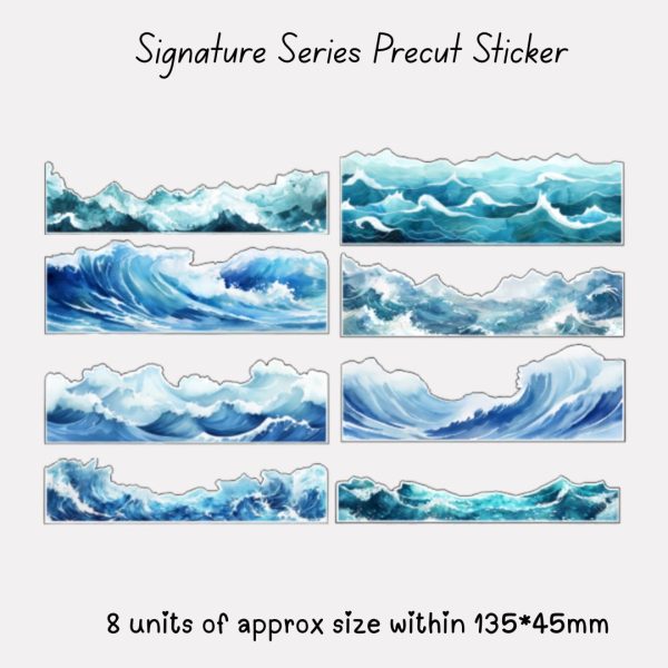 Signature Precut Stickers - Ocean Waves Border