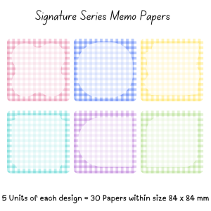 Signature Memo Papers – Pastel Gingham