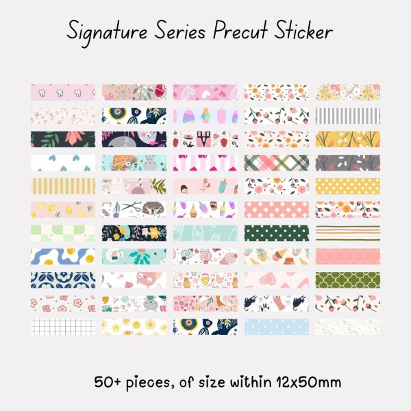 Signature Precut Stickers – Pattern Washi Tape - Design 3