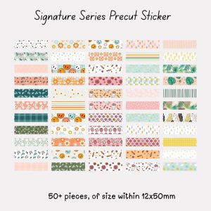Signature Precut Stickers – Pattern Washi Tape - Design 4