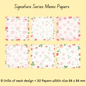 Signature Memo Papers – Strawberry Garden