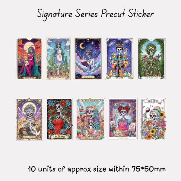 Signature Precut Stickers – Sugar Skull Tarot