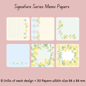 Signature Memo Papers – Summer Lemon
