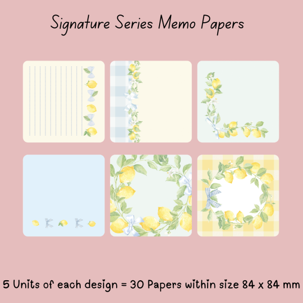 Signature Memo Papers – Summer Lemon