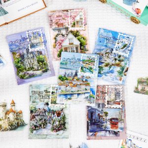Vintage European Town PET Sticker