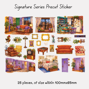 Signature Precut Stickers – Retro Room Interior
