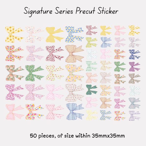 Signature Precut Stickers – Pastel Bow