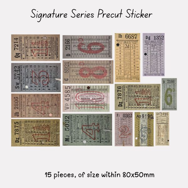 Signature Precut Stickers – Vintage Ticket