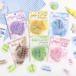 Pastel Grid PET Sticker
