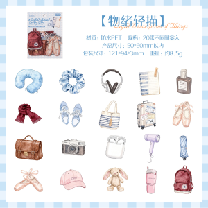Soft-Painted Daily Life PET Sticker Series