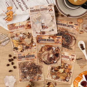 Luxurious Coffee Trace Series Exquisite Sticker Series