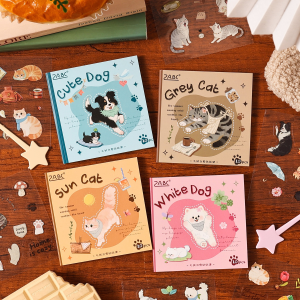 Cute Cats & Dogs Precut Sticker Book