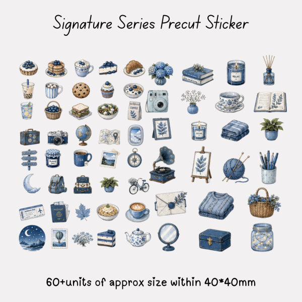 Signature Precut Stickers – Blue Serenity Collection