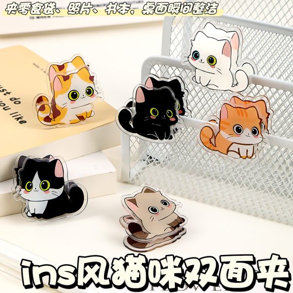 Cute Acrylic Cat Clip