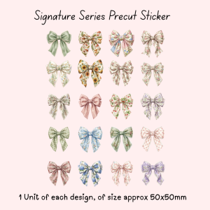 Signature Precut Stickers – Colorful Bows