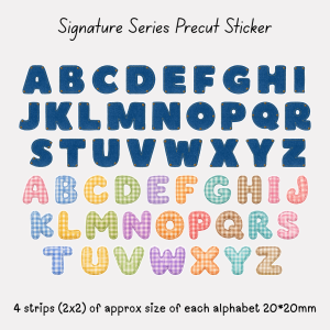Signature Precut Stickers – Fabric Alphabet Collection
