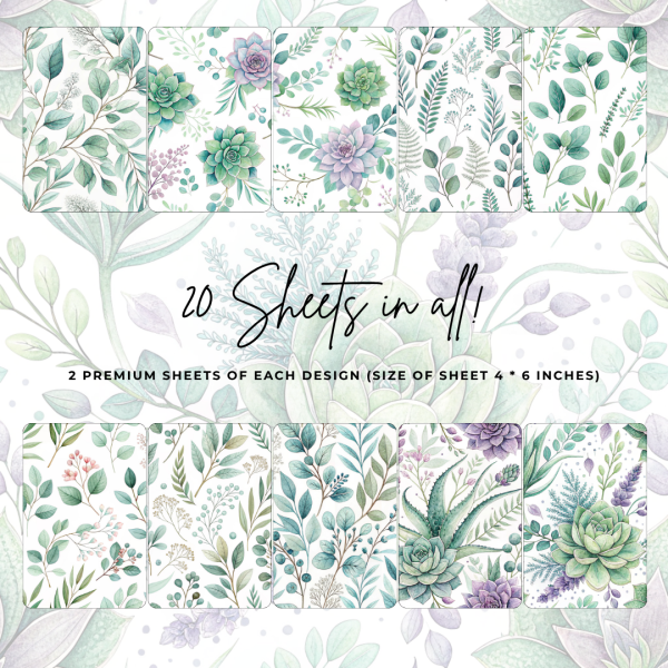 Signature Material Paper – Floral Greenery
