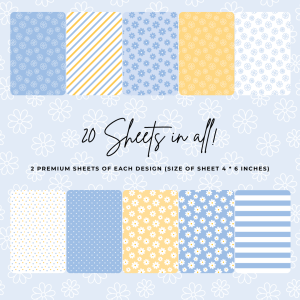 Signature Material Paper – Periwinkle Daisies