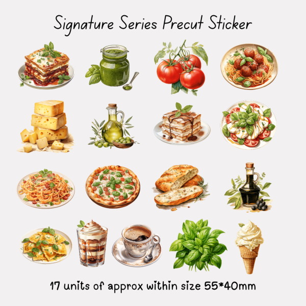 Signature Precut Stickers – Italian Food