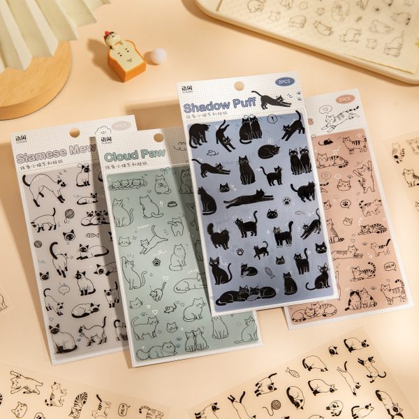 Minimalist Cat PET Stickers