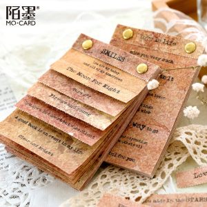 Vintage English Text Material Paper Strips