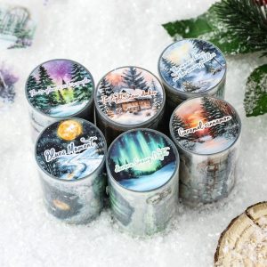 The First Snow On The Cloud Precut PET Tape | Winter Scenic Tape