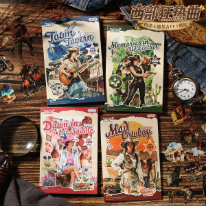 Wild Western Retro Theme Sticker Book