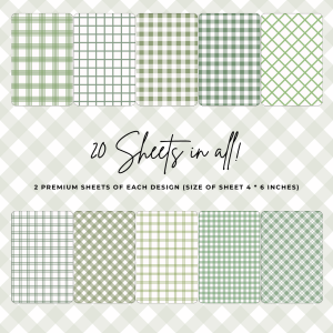 Signature Material Paper - Green Gingham