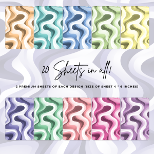 Signature Material Paper - Retro Waves
