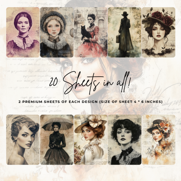 Signature Material Paper - Victorian Era Elegant Women