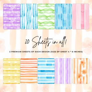 Signature Material Paper - Watercolor Stripes 2